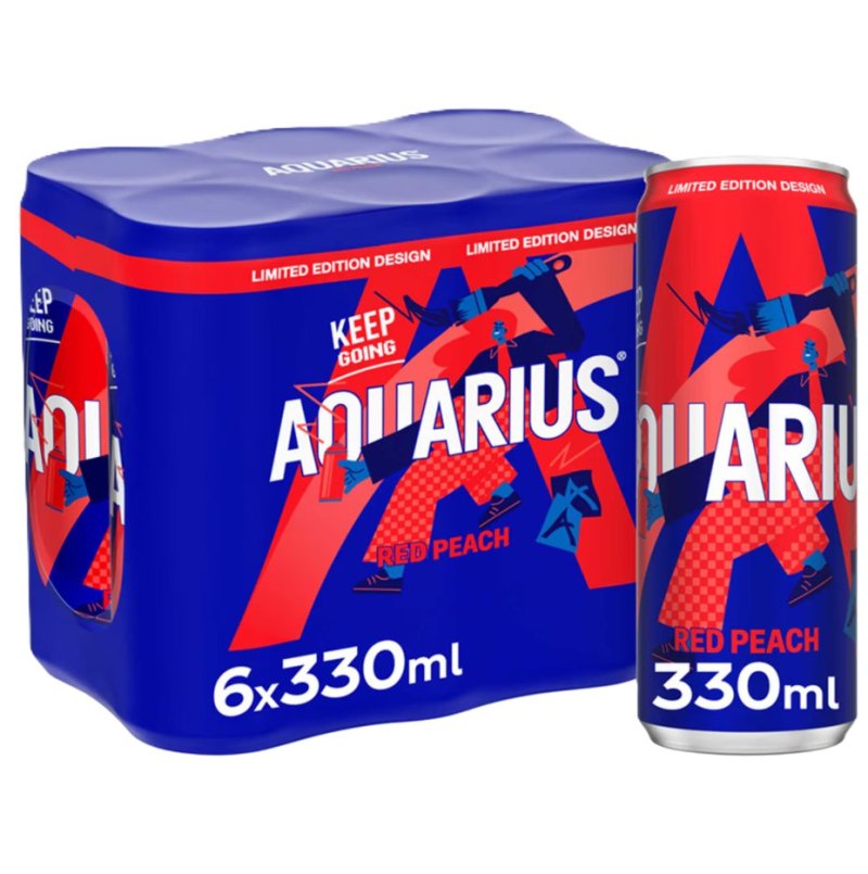 AQUARIUS RED PEACH 4X(6X330ML)