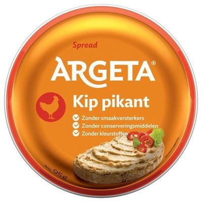 ARGETA PATE DE POULET PIQUANT 14X95GR
