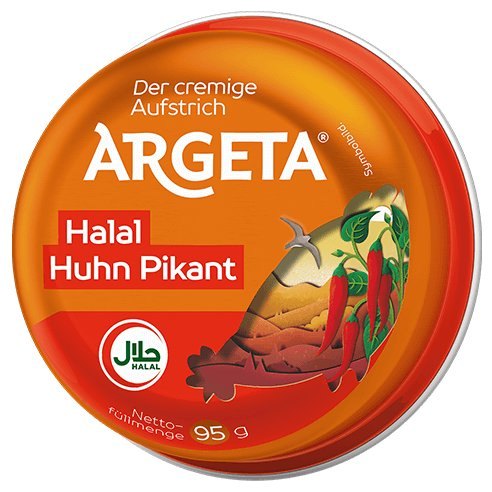 ARGETA PATE DE POULET PIQUANT HALAL 14X95GR