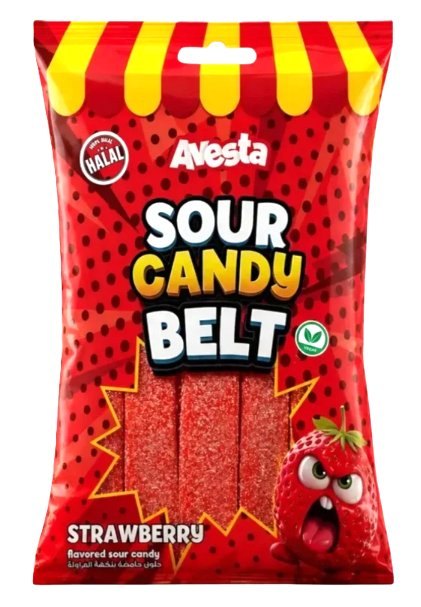 AVESTA SOUR CANDY BELT FRAISE 12X70GR