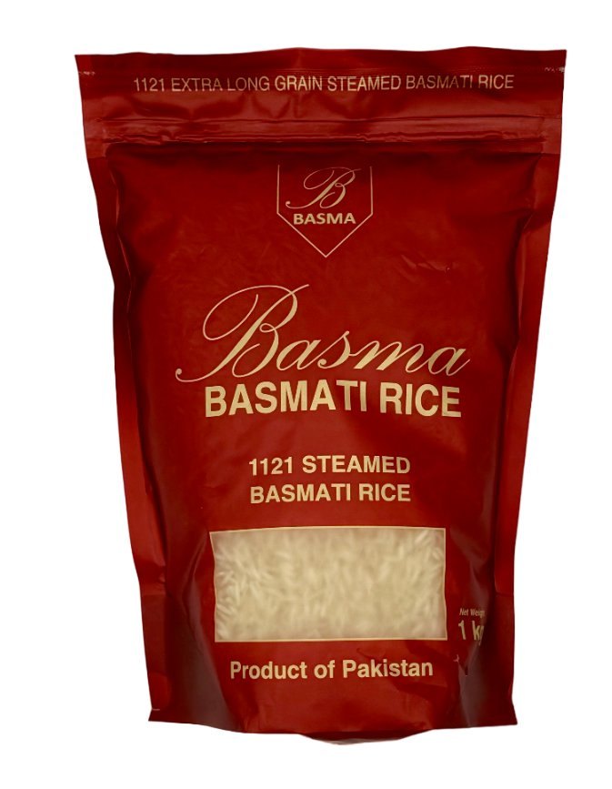 BASMA RIZ BASMATI ROUGE 1121 STEAMED 12X1KG