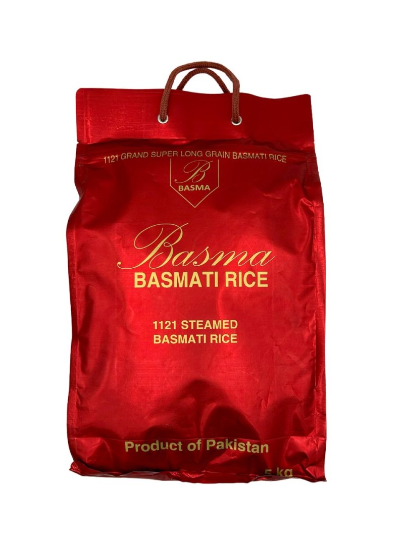 BASMA RIZ BASMATI ROUGE 1121 STEAMED 4X5KG