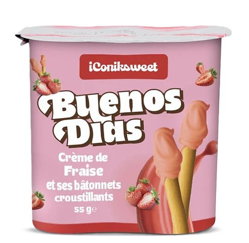 BUENOS DIAS CREME DE FRAISE ET BATONNETS 24X55GR