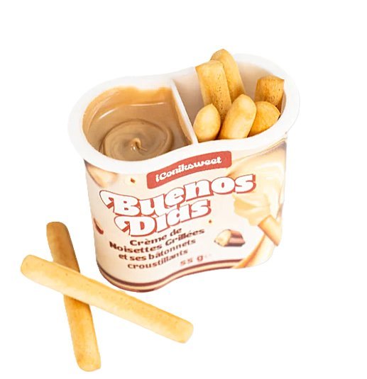 BUENOS DIAS CREME DE NOISETTES GRILLEES ET BATONNETS 12X55GR