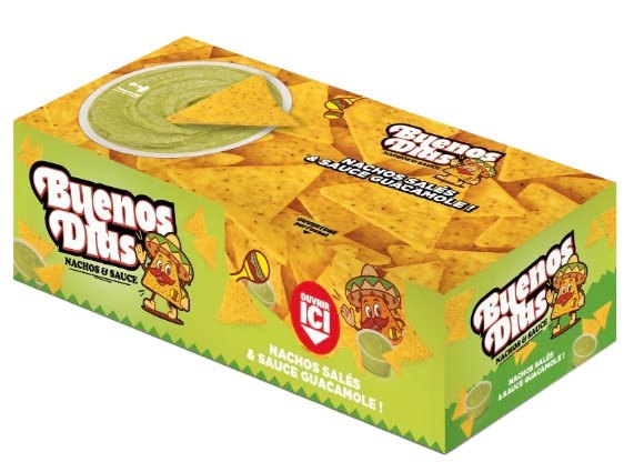 BUENOS DIAS NACHOS ET SAUCE GUACAMOLE 16X155GR