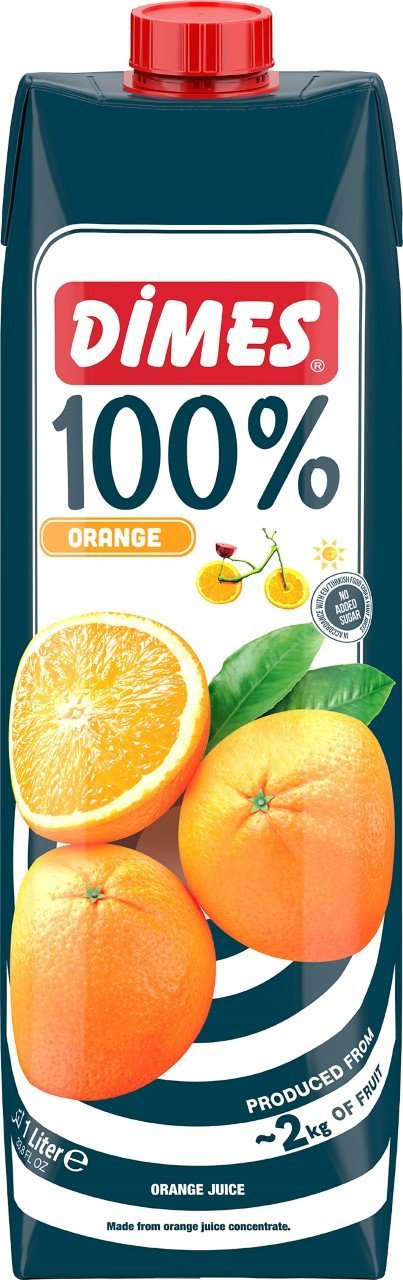 DIMES 12X1LTR 100% JUS D'ORANGE