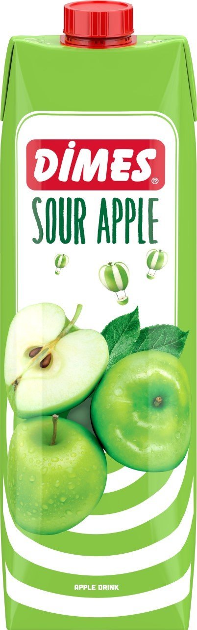 DIMES 12X1LTR JUS DE POMME VERT