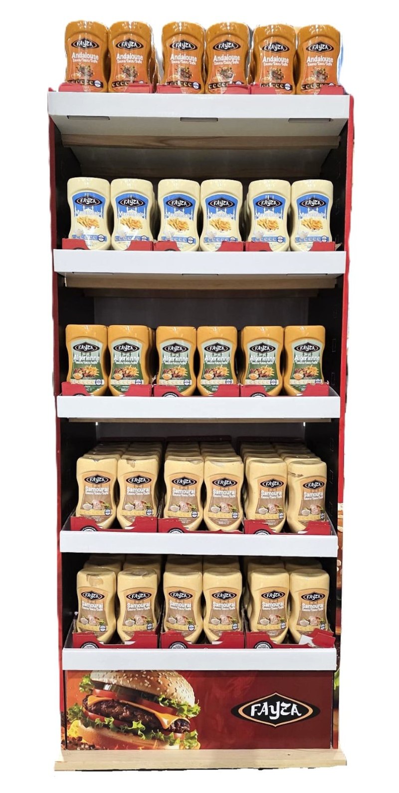 DISPLAY FAYZA SAUCE MIX 180X500ML