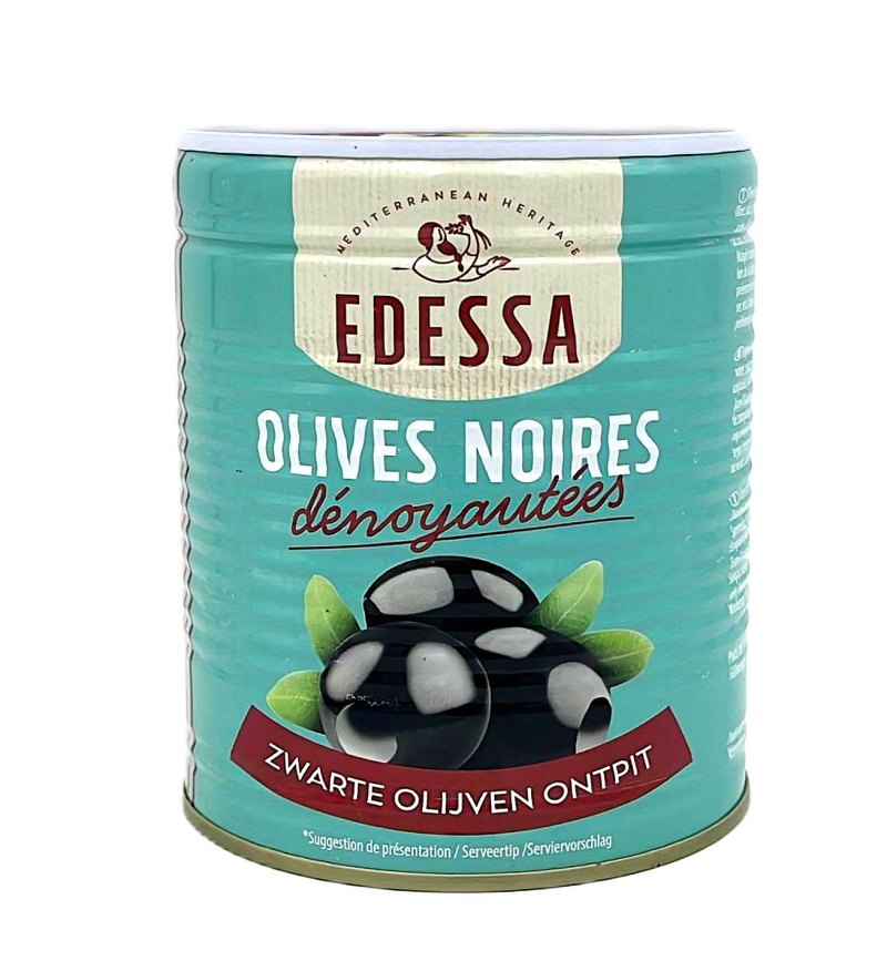 EDESSA OLIVES NOIRES DENOYAUTEES 26/29 12X800GR