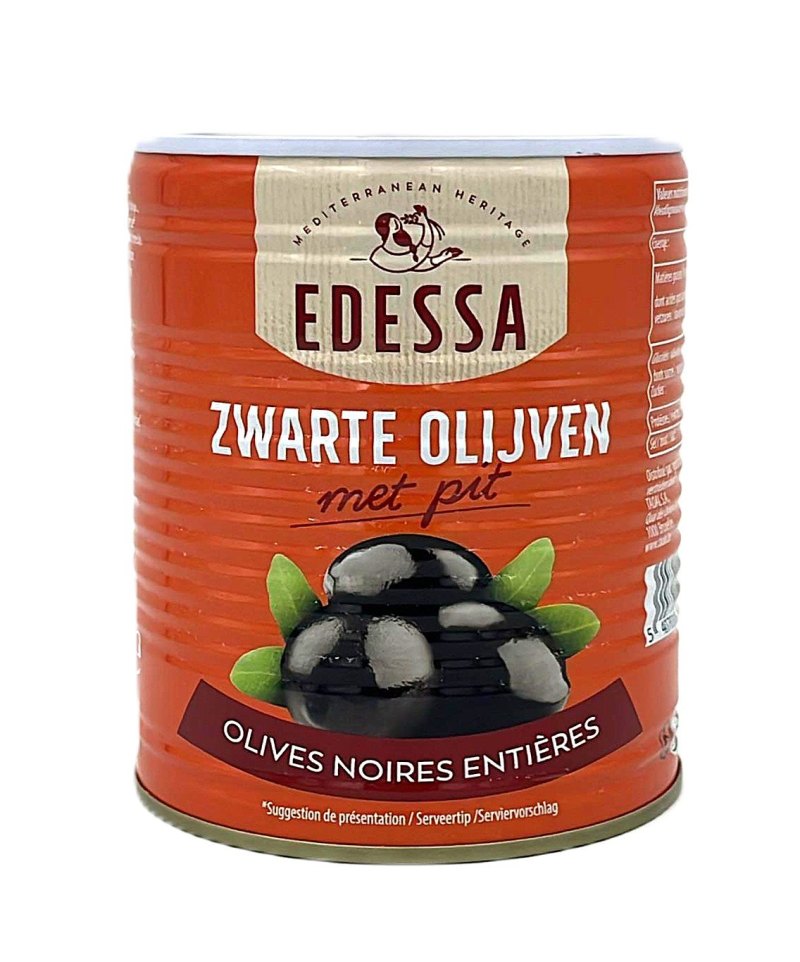 EDESSA OLIVES NOIRES ENTIERES 26/29 12X800GR