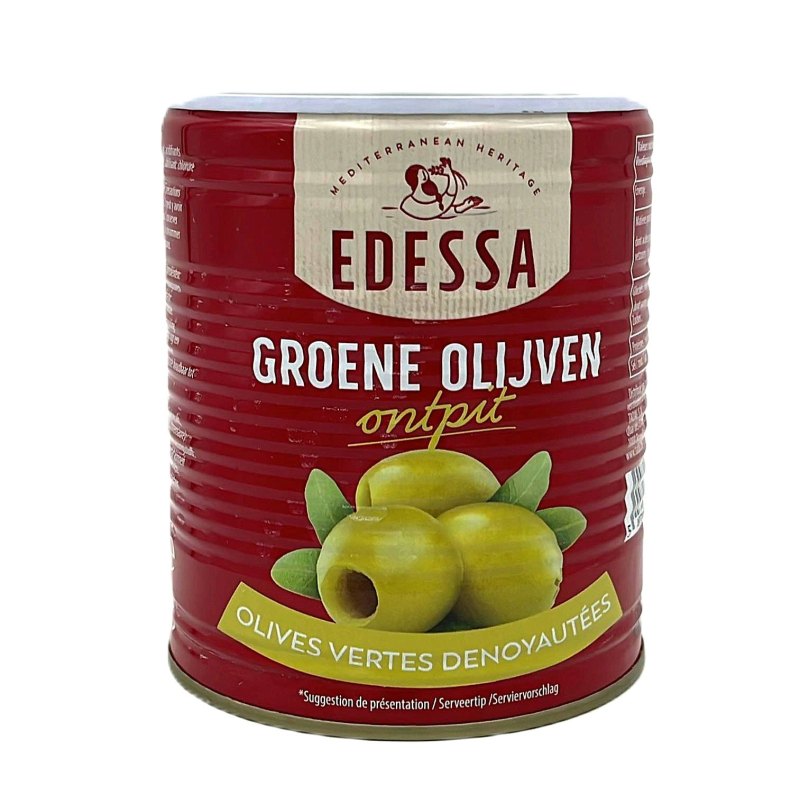 EDESSA OLIVES VERTES DENOYAUTEES 26/29 12X800GR