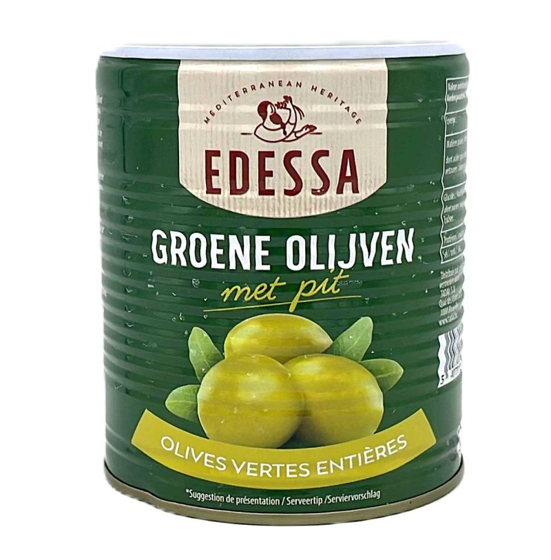 EDESSA OLIVES VERTES ENTIERES 26/29 12X800GR